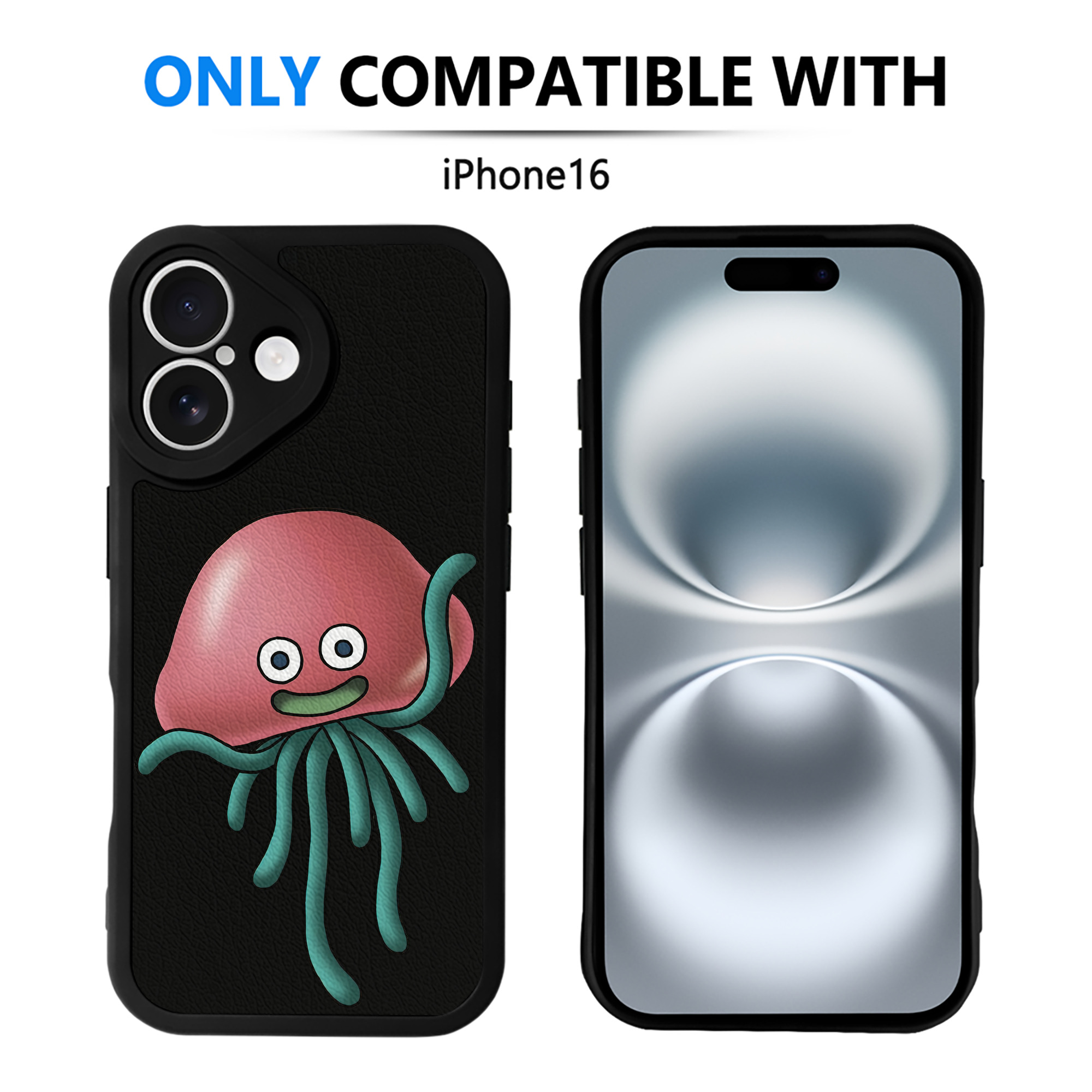 （画像用） ドラゴンクエスト Doragon Kuesuto Dragon Quest 【iPhone 16シリーズ対応】シリコンスマホケース（レザー調） 材質：シリコン
